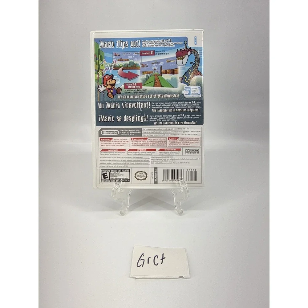 Super Paper Mario (Nintendo Wii, 2007) CIB Complete - W manual/inserts